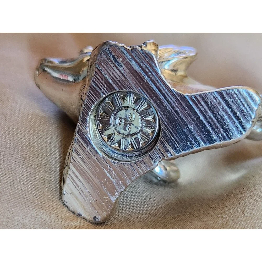 Vintage Marcello Giorgio Italy Signed Silver Laminated Tropical Fish Figurine